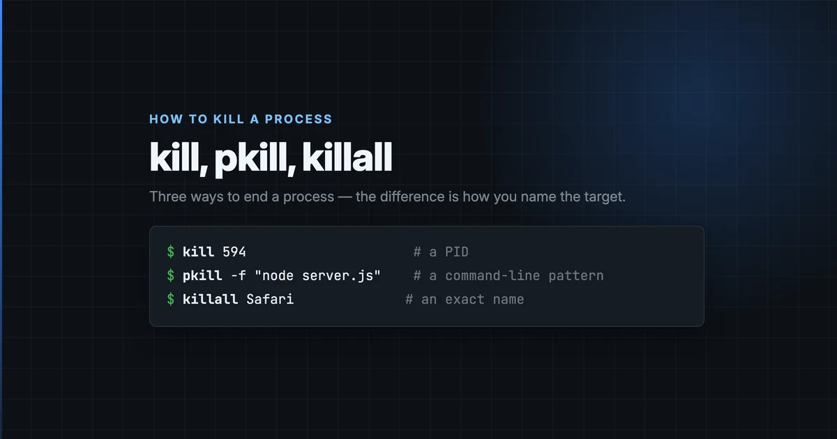 How to Kill a Process on macOS: kill, pkill, killall, and launchctl ...
